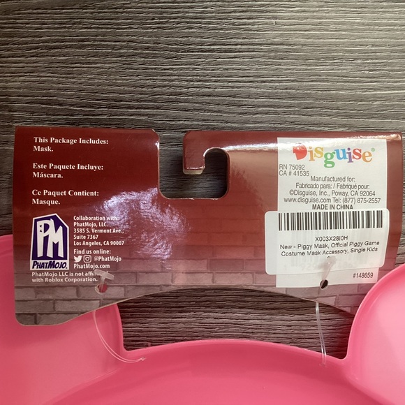 Piggy Mask, Official Piggy Game Costume Mask
Accessory, Single Kids Size (8+) - Picture 4 of 4